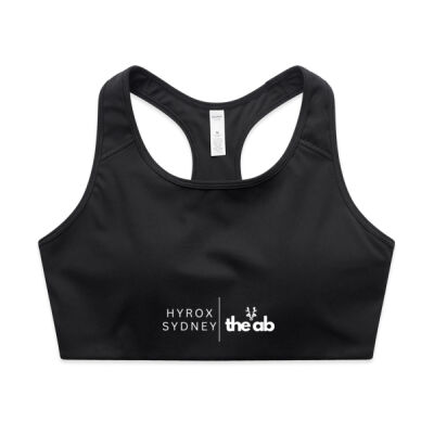 The AB Hyrox Sydney Personalised Sample 1 WO's Active Bra Top Thumbnail